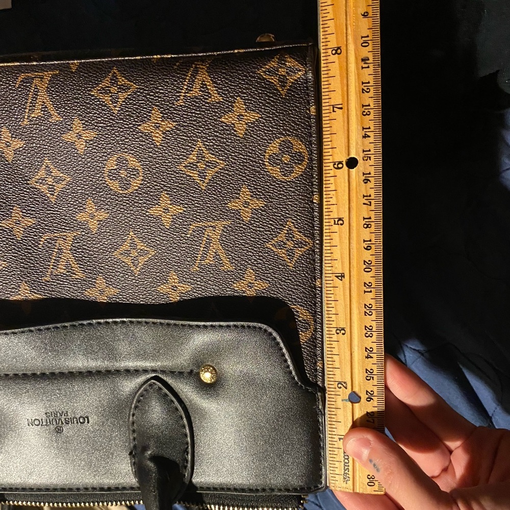 Louis Vuitton Black and Brown Monogram Satchel - Picture 6 of 8